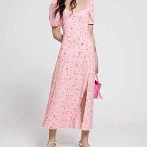 & Other Stories Puff Sleeves Midi Dress